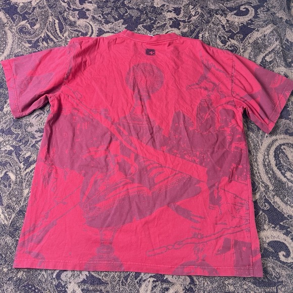 Vtg Y2K AND1 Punk Grunge Style Basketball Hip Hop Red Shirt Mens Size 2XL AOP - Picture 7 of 7